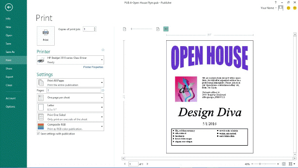 <strong> The publication in the accompanying figure is displayed in ____ view.</strong> A) Backstage B) Frontpage C) Publisher D) Design