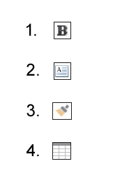 In the accompanying figure, item 3 is used to insert a Design Gallery object.