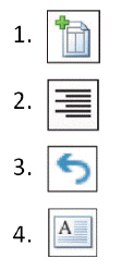 To add a header, click #1 in the accompanying figure.