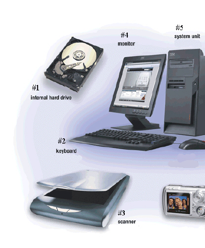 <strong>  Figure 1-2 Which item in the accompanying figure is a processing device?</strong> A) 1 B) 2 C) 3 D) 5 <div style=padding-top: 35px> 