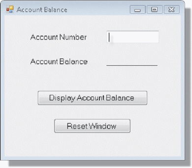 <strong>  Figure 1-3 Clicking a button like the one labeled Reset Window in the accompanying figure when a Visual Basic program is running triggers a(n) ____.</strong> A) index B) radical C) baseline D) event <div style=padding-top: 35px> 