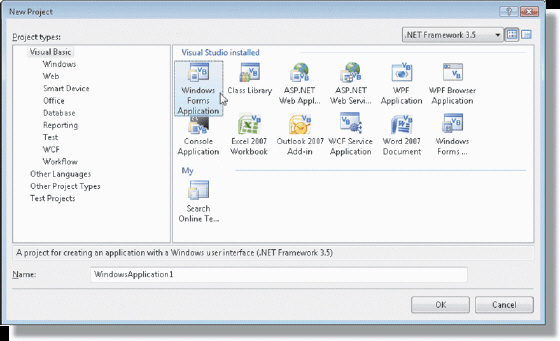 <strong> Figure 2-1 As shown in the accompanying figure, when creating a new project in Visual Studio, you must select one of the installed application ____ to indicate the type of application you wish to create.</strong> A) samples B) projects C) folders D) templates