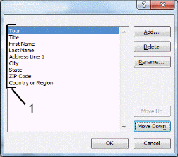 The dialog box shown in the accompanying figure is the New Address List dialog box