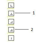 <strong>  In the accompanying figure, the item marked 2 is the ____ tab.</strong> A) center B) bar C) left D) decimal <div style=padding-top: 35px> 