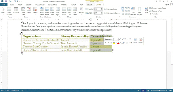 <strong> To move from the second cell in the table in the accompanying figure back to the previous cell, press the ____ key(s).</strong> A) TAB B) BACKSPACE C) SHIFT+TAB D) SHIFT+ENTER