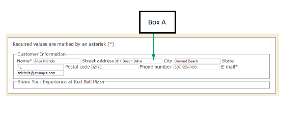 <strong> In the accompanying figure, what does Box A represent?</strong> A) Check box B) Radio button C) Input box D) Label button