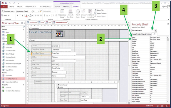 <strong> In the accompanying figure, the control type for the selected control is a ____.</strong> A) Combo box B) Label C) Calculated field D) Text box