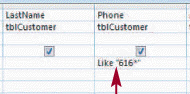 Using a match like the one shown in the above figure is similar to using an exact match except that an exact match includes wildcard characters.