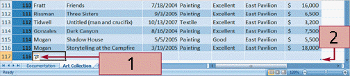 The QuickFix button shown in the accompanying figure enables you to undo table formatting if for example you had not intended new data to be part of an existing table.