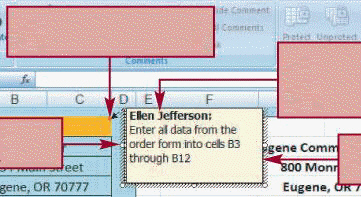 You drag the comment s border to resize a comment box like the one shown in the accompanying figure.