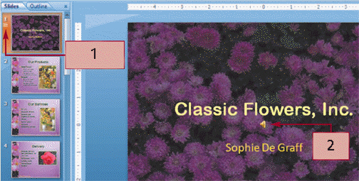 <strong> The item marked 1 in the accompanying figure is the ____ icon.</strong> A)animation B)multimedia C)audio and video D)special effects