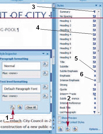 The item marked 5 in the accompanying figure is an example of a(n)____ style.