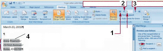 The item marked 3 in the accompanying figure is the ____ Record button.