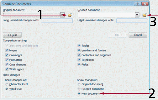 The options in the bottom half of the dialog box in the accompanying figure control which items will be marked by ____ marks.
