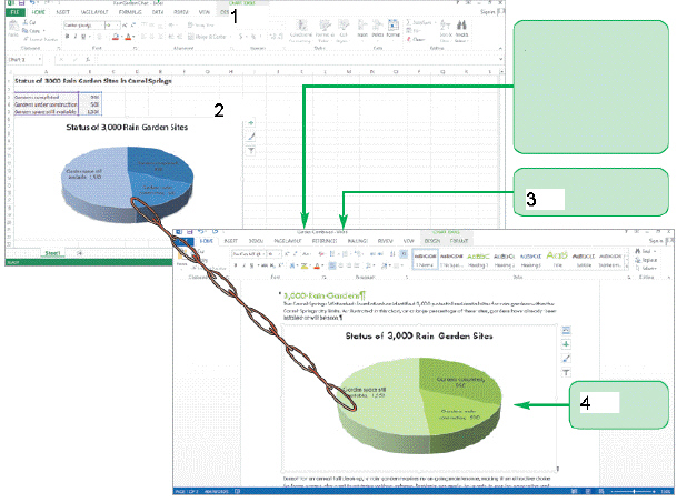 In the accompanying figure, the item marked 4 displays in the _______ file, into which the worksheet will be placed.