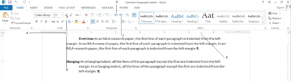 <strong> Item 3 in the accompanying figure indicates the ____.</strong> A) document height B) document width C) First Line Indent D) right margin