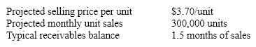<strong>Assume the following facts about a firm: If sales are evenly distributed throughout the year, what is the next year's projected ending accounts receivable balance?</strong> A)$1,665,000 B)$138,750 C)$1,110,000 D)none of the above