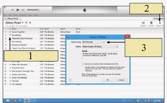 <strong> In the figure above, which of the following software is being used?</strong> A) Windows Media Player B) Apple iTunes C) Apple iRip D) Windows Music Player