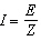 <strong>The current ( I ) in an electrical circuit is directly proportional to the voltage applied ( E ) and inversely proportional to the circuit impedance.</strong> A) B) C) D)