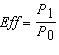 <strong>An electrical motor has a degree of efficiency ( Eff ) equal to the ratio of its useful output power ( ) to the input power ( ) required to operate it.</strong> A) B) C) D)