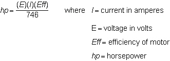 <strong>Solve the equation for the current ( I ) required by a motor when the horsepower, percent efficiency of the motor, and the voltage are known. </strong> A) B) C) D)