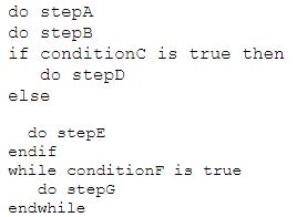 <strong>The following pseudocode is an example of ____. </strong> A) nesting B) stacking C) single alternative structures D) a posttest
