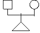<strong> This symbol represents a(n)</strong> A)unmarried couple, living together with a son. B)married couple, wife pregnant. C)married couple with an adopted daughter. D)married couple with a son.