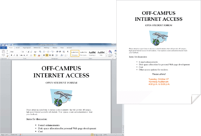 <strong> ____ is the process of making changes to the existing content of a document like the one in the accompanying figure.</strong> A) Creating B) Editing C) Formatting D) Printing