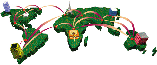 The world's largest network is the Web , as shown in the accompanying figure.