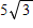 <strong>The object shown in the figure is a cube (all edges are equal in length). Suppose the length of diagonal CF in the figure is feet. What is the length of edge AC ? </strong> A)5 inches B) inches C) inches D) inches E) inches