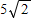 <strong>The object shown in the figure is a cube (all edges are equal in length). Suppose the length of diagonal CF in the figure is feet. What is the length of edge AC ? </strong> A)5 inches B) inches C) inches D) inches E) inches
