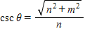 <strong>Find the remaining trigonometric functions of θ if where m and n are both positive. Assume that θ is between 0° and 180°.</strong> A) , , , B) , , , C) , , , D) , , , E) , , ,
