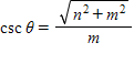 <strong>Find the remaining trigonometric functions of θ if where m and n are both positive. Assume that θ is between 0° and 180°.</strong> A) , , , B) , , , C) , , , D) , , , E) , , ,