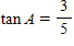 <strong>Find tan A in the right triangle below . </strong> A) B) C) D) E)