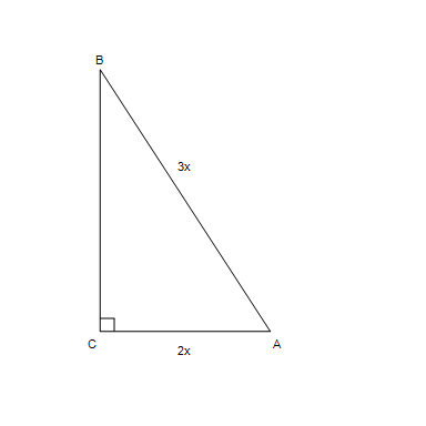 <strong>Find cos A in the right triangle below. </strong> A) B) C) D) E)