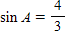 <strong>In the diagram below, angle A is in standard position. Find sin A . </strong> A) B) C) D) E)