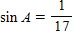 <strong>In the diagram below, angle A is in standard position. Find sin A . </strong> A) B) C) D) E)