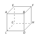 Suppose each edge of the cube shown in the figure is 7 inches long.   Find the measure of the angle formed by diagonals CF and 0 CH . Round your answer to the nearest tenth of a degree. ​