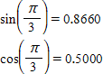 <strong>Graph the unit circle using parametric equations with your calculator set to radian mode. Use a scale of . Trace the circle to find the sine and cosine of to the nearest ten-thousandth. </strong> A) B) C) D) E)