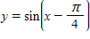 <strong>For the given equation, first identify the phase shift and then sketch one complete cycle of the graph. Graph y = sin x on the same coordinate system. </strong> A) B) C) D) E) 