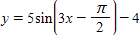 <strong>The graph below is one complete cycle of the graph of an equation containing a trigonometric function. Find an equation to match the graph. If you are using a graphing calculator, graph your equation to verify that it is correct. </strong> A) B) C) D) E)