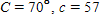 <strong>The problem that follows refers to triangle ABC . If and km, find C and c Apply the rules regarding the use of significant digits after all computations are complete. </strong> A) km B) km C) km D) km E) km