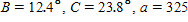 <strong>The information below refers to triangle ABC . cm Find all the missing parts. Apply the rules regarding the use of significant digits after all computations are complete. </strong> A) B) C) D) E)