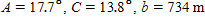 <strong>Solve the triangle. Apply the rules regarding the use of significant digits after all computations are complete. </strong> A) B) C) D) E)