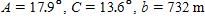 <strong>Solve the triangle. Apply the rules regarding the use of significant digits after all computations are complete. </strong> A) B) C) D) E)