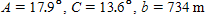 <strong>Solve the triangle. Apply the rules regarding the use of significant digits after all computations are complete. </strong> A) B) C) D) E)