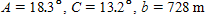 <strong>Solve the triangle. Apply the rules regarding the use of significant digits after all computations are complete. </strong> A) B) C) D) E)