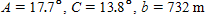 <strong>Solve the triangle. Apply the rules regarding the use of significant digits after all computations are complete. </strong> A) B) C) D) E)