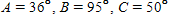 <strong>Solve the triangle. Apply the rules regarding the use of significant digits after all computations are complete. </strong> A) B) C) D) E)