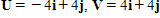 ​For the pair of vectors, find    .     ​